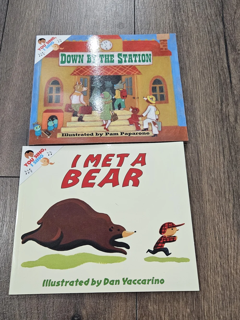 Lot of 2 You Sing, I Sing Books I Met a Bear and Down by the Station